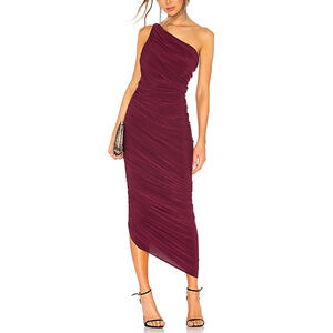 Norma Kamali 'Diana' Plum Gown Size M dress off shoulder sexy holiday party